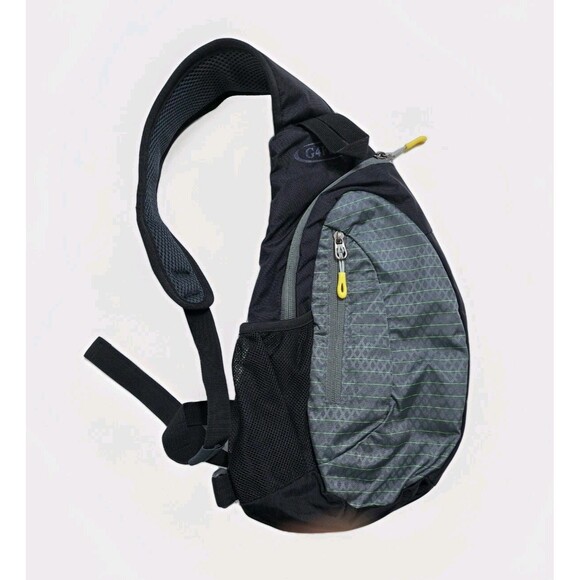 G4Free Small Cross Body Grey Black Sling Bag Backpack - Picture 1 of 6